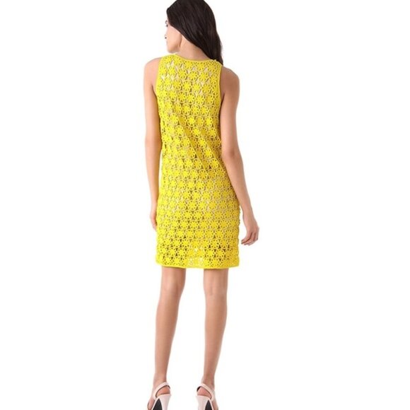 Diane Von Fustenberg Inaya Crochet Yellow Dress - Picture 3 of 12